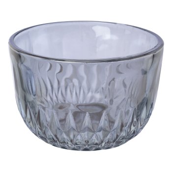 Glass tealight Luster finish 2 assorted BILBAO, 5x8x8cm, gray