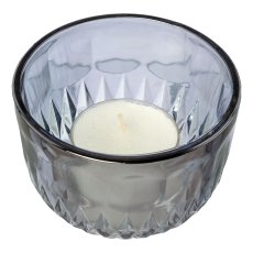 Glass tealight Luster finish 2 assorted BILBAO, 5x8x8cm, gray