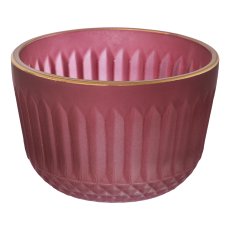 Glass tealight matt finish 2 assorted BILBAO, 5x8x8cm, red