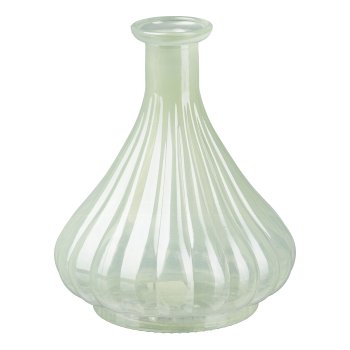 Glas Vase bauchig MADONNA, 12x14cm, Moos