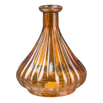 Glass Vase bulbous MADONNA, 12x14cm, Orange