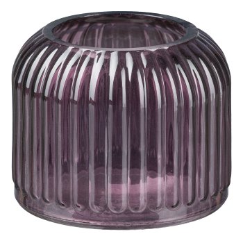 Glas Zylinder Vase OPUS, 11x9cm, Aubergine