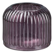 Glass cylinder vase OPUS, 11x9cm, aubergine