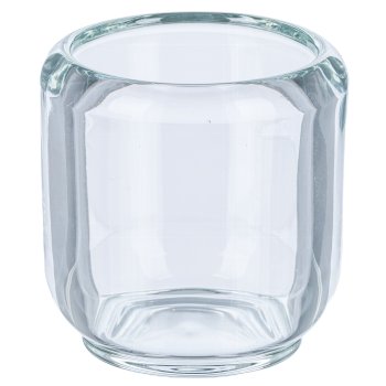 Glass tealight PETERSBURG, 3 assorted, 8.5x8.5cm, clear