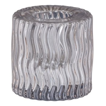 Glass tealight holder, COGNA 5x5x5cm, smoky grey
