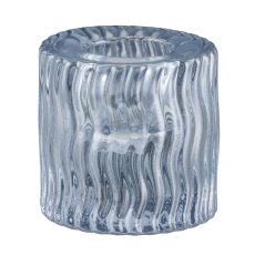 Glass tealight holder, COGNA 5x5x5cm, dove blue