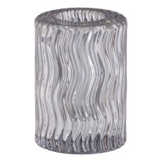 Glass tealight holder, COGNA 5x5x57cm, smoky grey