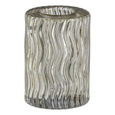 Glas Teelichthalter, COGNA 5x5x57cm, Khaki