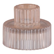 Glass candle holder, BRANDAO 6.5x6.5x5m.5cm, vanilla