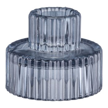 Glass candle holder, BRANDAO 6.5x6.5x5m.5cm, dove blue