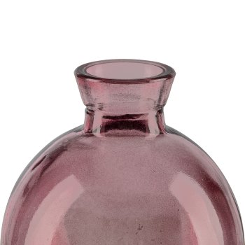 Glas Kugelvase, 7,5x9cm, rosa