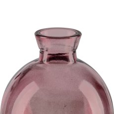 Glas Kugelvase, 7,5x9cm, rosa