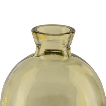 Glass ball vase, 7.5x9cm, yellow