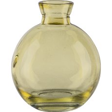 Glas Kugelvase, 7,5x9cm, gelb