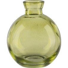 Glas Kugelvase, 7,5x9cm, grün