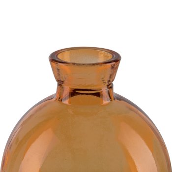 Glas Kugelvase, 7,5x9cm, orange