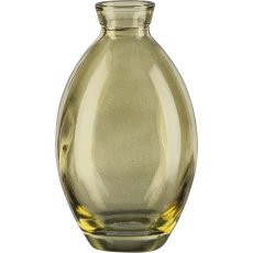 Glasvase bauchig, 7x12cm, gelb
