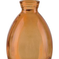 Glasvase bauchig, 7x12cm, orange