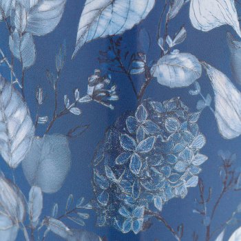 Glas Windlicht INSTYLE mit Print, 10x10x12,5cm, royalblau, Lepuro