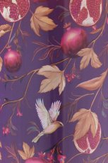 Glas Windlicht INSTYLE mit Print, 10x10x12,5cm, violett , Lepuro