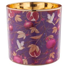 Glas Windlicht INSTYLE mit Print, 15x15x15cm, violett, Lepuro
