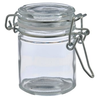 Glas Weckglas mit Deckel, 4,5x4,5x6,5cm, klar