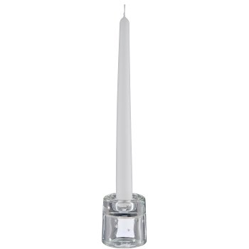 Glass tealight/candle holder, 2-fold function, round with decoration, 6x6x6.5cm, silver