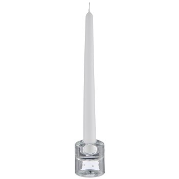 Glass tealight/candle holder, 2-fold function, round with decoration, 5.5x5.5x6cm,