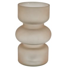 Glasvase BUBBLES matt, 10,5x17cm, macchiato