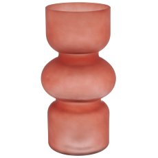 Glasvase BUBBLES matt, 12x24cm, terracotta