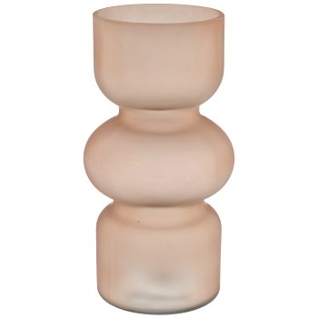 Glasvase BUBBLES matt, 12x24cm, mandel