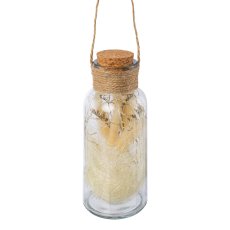 Glass bottle with pendant with