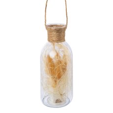Glass bottle with pendant with