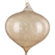 Glass ball assortment, set of 3, washed approx. 8cm, beige