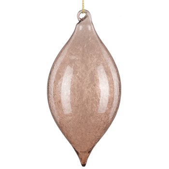 Glas Kugel Sortiment, 3erSet, washed ca.8cm, Mandel