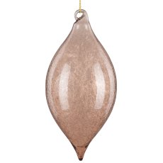 Glas Kugel Sortiment, 3erSet, washed ca.8cm, Mandel