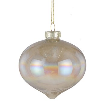 Glas Kugel Sortiment, 3erSet, pearl luster ca.8cm, Schlamm