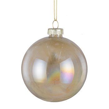 Glas Kugel Sortiment, 3erSet, pearl luster ca.8cm, Schlamm