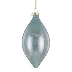 Glas Kugel Sortiment, 3erSet, pearl luster ca.8cm, Pfau