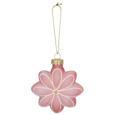 Glashänger Blüte, liniert, 4/Box, 8x3x8,5cm, hellrosa