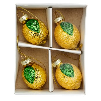 Glashänger SUNSHINE Zitrone, 2fa.so., 4/Box, 3x3x5,5cm, gelb
