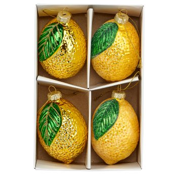 Glashänger SUNSHINE Zitrone, 2fa.so., 4/Box, 6x6x10cm, gelb