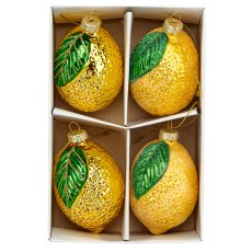 Glashänger SUNSHINE Zitrone, 2fa.so., 4/Box, 6x6x10cm, gelb