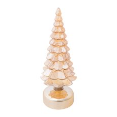 Glass Fir Tree with LED, 8x22 cm, Gold