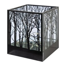 Glass lantern square, CUBUS TREE, 10x10x12cm,