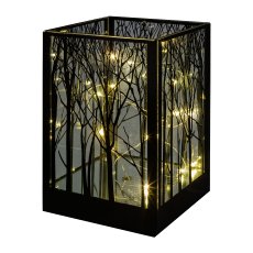 Glass lantern square, CUBUS TREE, 12x12x18cm,