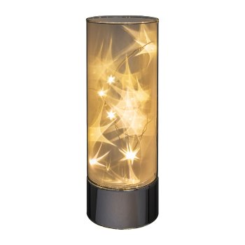 Glass cylinder with LED, star effect THOUSAND,