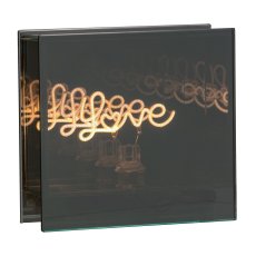 Glass decorative object, box, w.firmament LOVE 15x5x15cm, clear
