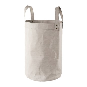 Kraft Paper Bag with Handle, 24x33,5cm/41cm, Grey