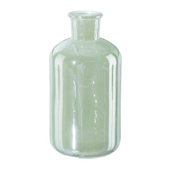 Glas Flachenvase LUSTER, 6,5x12,5cm, hellgrün